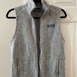 Women’s Patagonia better sweater vest in light grey, size medium